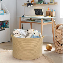 Generic Cotton Pack Of_1 14x12 Inch Storage Basket For Clothes With Out Lid (Beige)