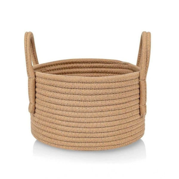 Generic Cotton Pack Of_1 Basket 7x5 Inch Storage Basket For Clothes (Beige)