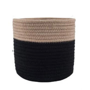 Generic Cotton Flower Pot With Out Lid (Beige-Black)