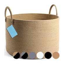 Generic Cotton Pack Of_1 14x12 Inch Laundry Storage Basket For Clothes (Beige)