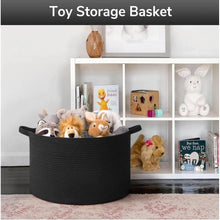 Generic Cotton Basket 14x12 Inch Storage Basket For Clothes With Out Lid (Black)
