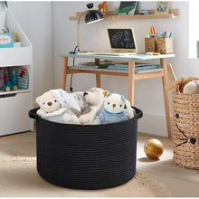 Generic Cotton Pack Of_1 14x12 Inch Storage Basket For Clothes With Out Lid (Black)