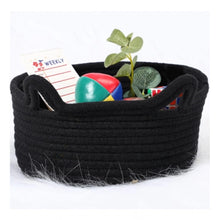 Generic Cotton Pack Of_1 Cat Basket 8x4 Inch Storage Basket For Clothes (Black)