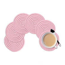 Generic Cotton Rope Drink Coasters 6 Pcs Set (Baby-Pink)