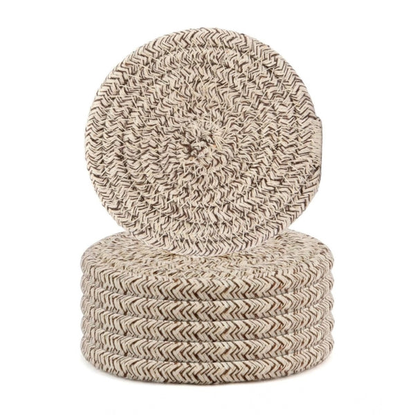 Generic Cotton Rope Drink Coasters 6 Pcs Set (Mix)