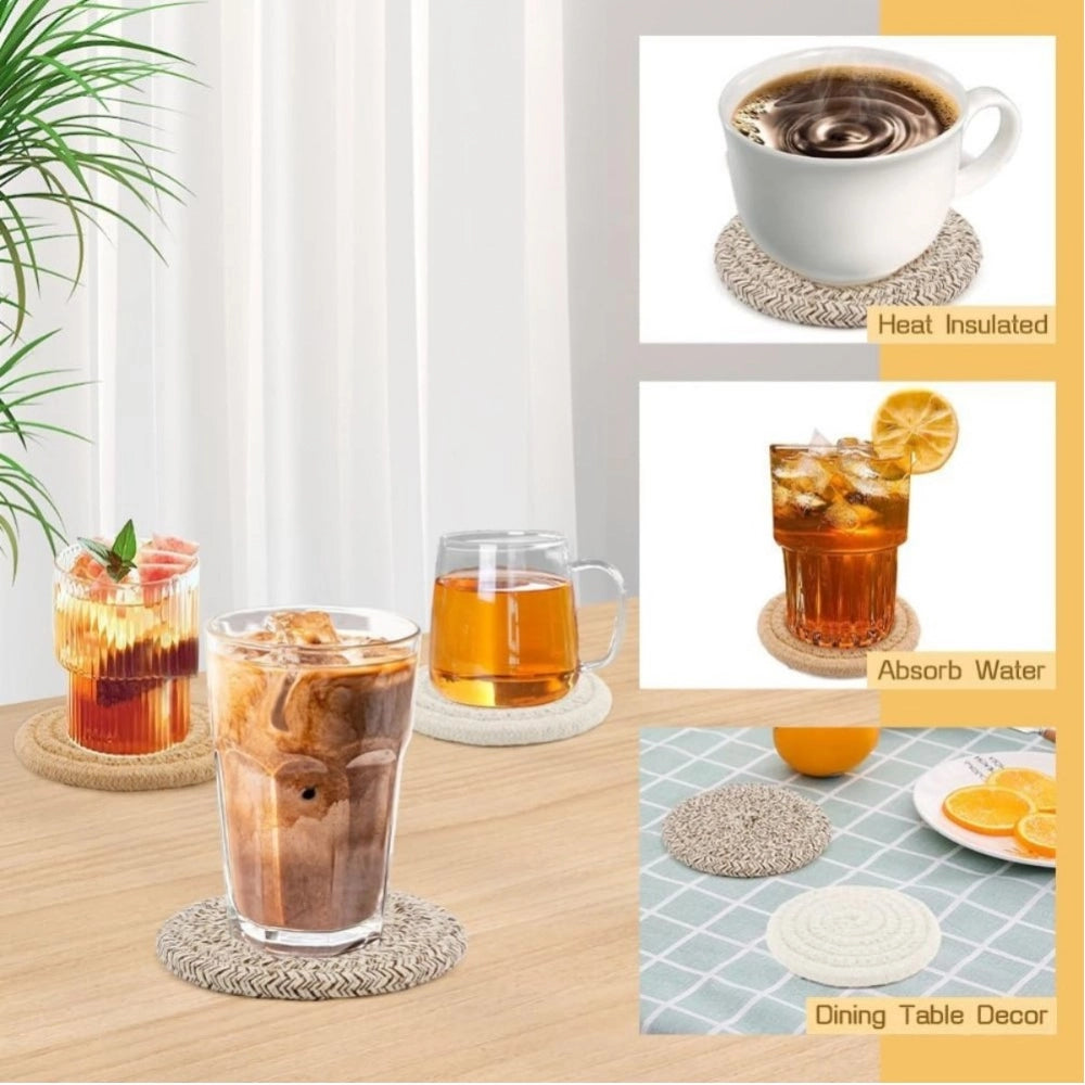 Generic Cotton Rope Drink Coasters 6 Pcs Set (Mix)