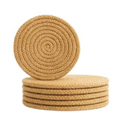 Generic Cotton Rope Drink Coasters 6 Pcs Set (Beige)