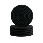 Generic Cotton Rope Drink Coasters 6 Pcs Set (Black)