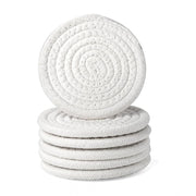 Generic Cotton Rope Drink Coasters 6 Pcs Set (White)