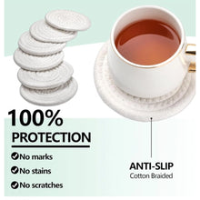 Generic Cotton Rope Drink Coasters 6 Pcs Set (White)