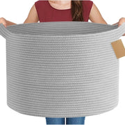 Generic Cotton Pack Of_1 14x12 Inch Storage Basket For Clothes With Out Lid (Gray)