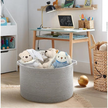 Generic Cotton Pack Of_1 14x12 Inch Storage Basket For Clothes With Out Lid (Gray)