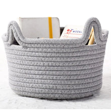 Generic Cotton Pack Of_1 Cat Basket 8x4 Inch Storage Basket For Clothes (Grey)