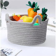 Generic Cotton Pack Of_1 Cat Basket 8x4 Inch Storage Basket For Clothes (Grey)
