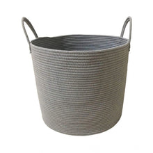 Generic Cotton Pack Of_1 12x14 Inch Laundry Storage Basket For Clothes (Grey)