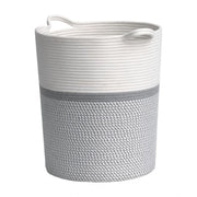 Generic Cotton Pack Of_1 12x14 Inch Storage Basket For Clothes (Grey-White)