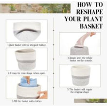Generic Cotton Flower Pot With Out Lid (Gray-White)