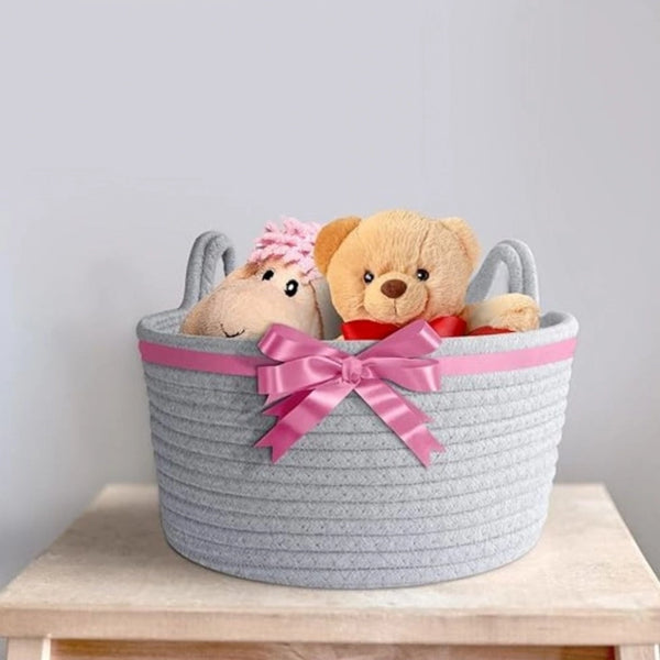 Generic Cotton Pack Of_1 Plain Cat Basket 9x5 Inch (Grey)