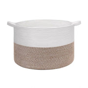 Generic Cotton Pack Of_1 16x14 Inch Storage Basket For Clothes With Out Lid (Kidi-White)