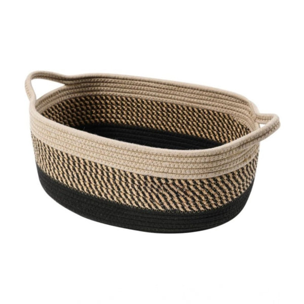 Generic Cotton Pack Of_1 Baby Basket 15x6 Inch Storage Basket For Clothes (Brown)