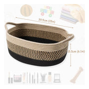 Generic Cotton Pack Of_1 Baby Basket 15x6 Inch Storage Basket For Clothes (Brown)