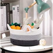 Generic Cotton Pack Of_1 Cat Basket 8x4 Inch Storage Basket For Clothes (Multicolor)