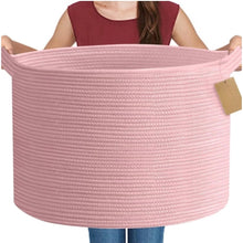 Generic Cotton Pack Of_1 14x12 Inch Storage Basket For Clothes With Out Lid (Pink)