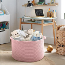 Generic Cotton Pack Of_1 14x12 Inch Storage Basket For Clothes With Out Lid (Pink)