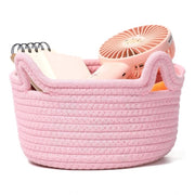 Generic Cotton Pack Of_1 Cat Basket 8x4 Inch Storage Basket For Clothes (Pink)