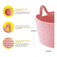 Generic Cotton Pack Of_1 Plain Cat Basket 9x5 Inch (Pink)