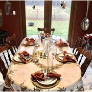 Generic Cotton Dining Table Round Placemat Mats Set of 4 (Beige)