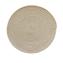 Generic Cotton Dining Table Round Placemat Mats Set of 4 (Beige-White)