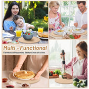 Generic Cotton Dining Table Round Placemat Mats Set of 4 (Cream)