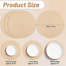Generic Cotton Dining Table Round Placemat Mats Set of 4 (Cream)