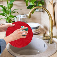 Generic Cotton Dining Table Round Placemat Mats Set of 4 (Red)