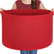Generic Cotton Pack Of_1 14x12 Inch Storage Basket For Clothes With Out Lid (Red)
