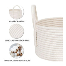 Generic Cotton Pack Of_1 Basket 7x5 Inch Storage Basket For Clothes (White)