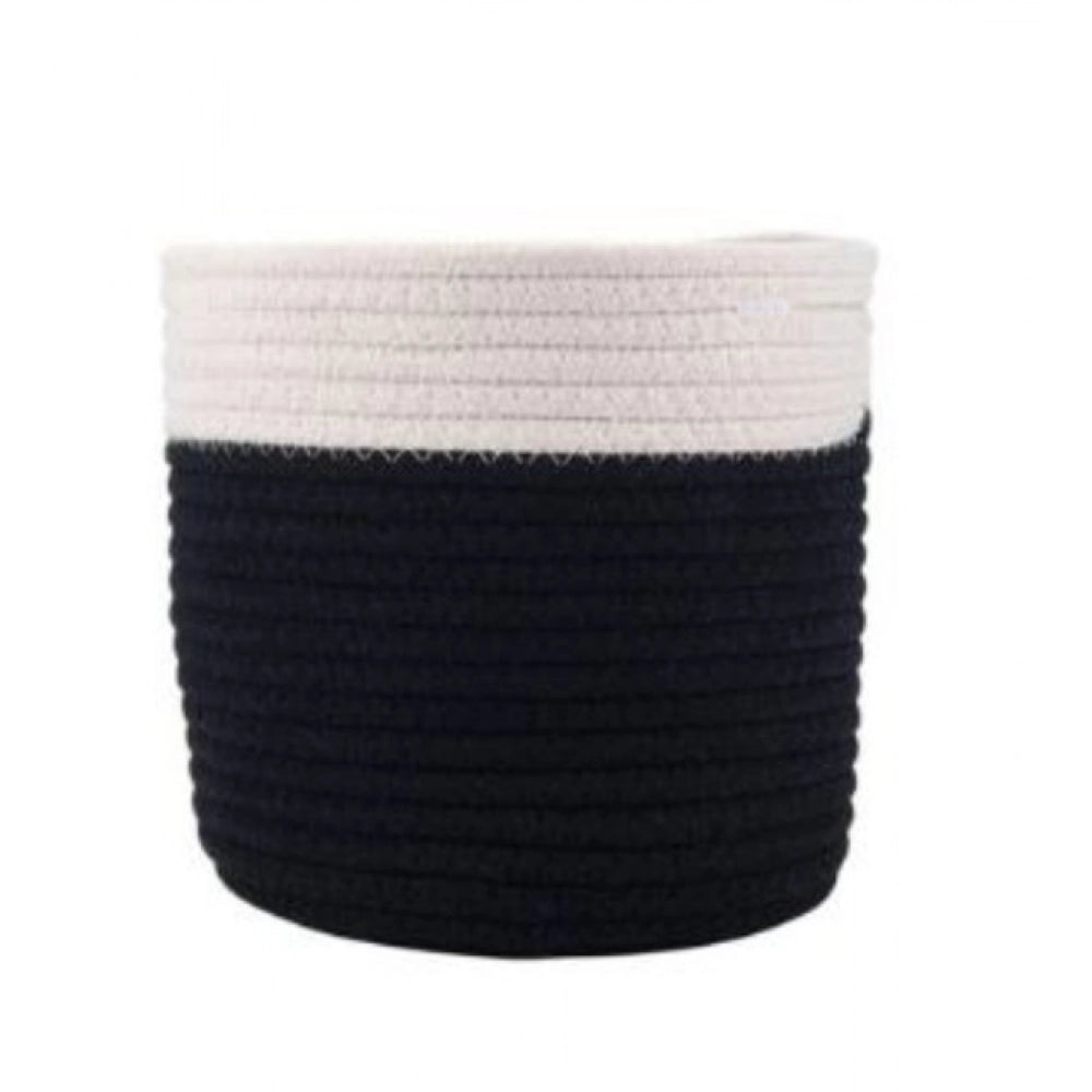 Generic Cotton Flower Pot With Out Lid (White-Black)