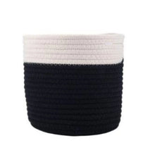 Generic Cotton Flower Pot With Out Lid (White-Black)