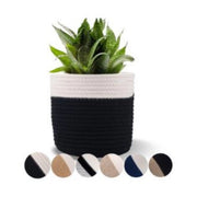 Generic Cotton Flower Pot With Out Lid (White-Black)