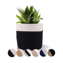 Generic Cotton Flower Pot With Out Lid (White-Black)