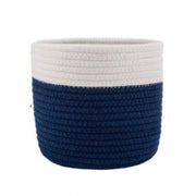 Generic Cotton Flower Pot With Out Lid (White-Blue)