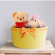 Generic Cotton Pack Of_1 Plain Cat Basket 9x5 Inch (Yellow)