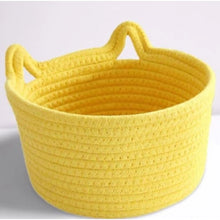 Generic Cotton Pack Of_1 Plain Cat Basket 9x5 Inch (Yellow)