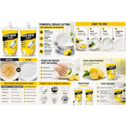 Generic Pack of 2 Kitchen Cleaning Dishwash Liquid Pouches 100 ML