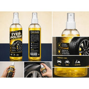Generic Pack of 2 Deep Black Tyer Polish Liquid Spray Bottle 100 ML