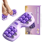 Generic Pack of 2 Portable Double Foot Massage Roller (Purple)