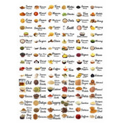 Generic Pack of 3 Kitchen Masala Sticker (Multicolor)