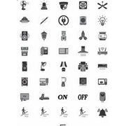 Generic Pack of 3 Switch Board Sticker (Black)