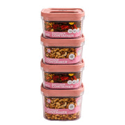 Generic Pack of 4 Switchers Airtight Storage Container Set 1250 ML (Pink)